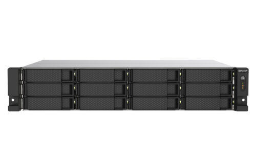 QNAP TS-1273AU-RP-8G NAS Bastidor (2U) Ryzen Embedded V1500B 8 GB DDR4 0 TB QNAP QTS Aluminio, Negro