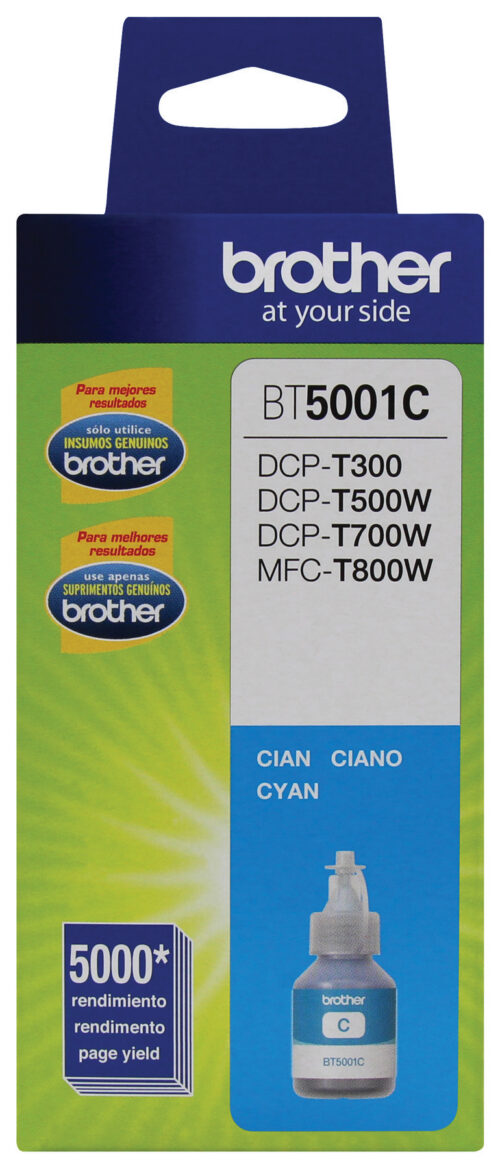 Brother BT5001C cartucho de tinta 1 pieza(s) Original Extra (Súper) alto rendimiento Cian Brother BT5001C cartucho de tinta 1 pieza(s) Original Extra (Súper) alto rendimiento Cian