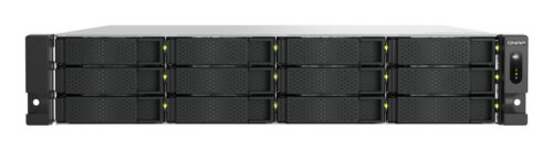 QNAP TS-h1277AXU-RP NAS Bastidor (2U) AMD Ryzen™ 5 16 GB DDR5 0 TB QNAP QTS Aluminio, Negro