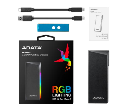 ADATA AEC700GU32G2-CGY caja para disco duro externo Caja externa para unidad de estado sólido (SSD) Negro M.2 ADATA AEC700GU32G2-CGY caja para disco duro externo Caja externa para unidad de estado sólido (SSD) Negro M.2