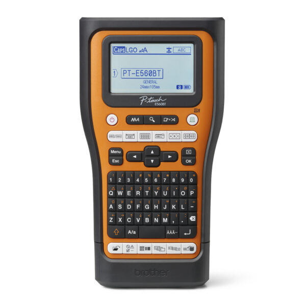 Brother PT-E560BTVP impresora de etiquetas Transferencia térmica 180 x 180 DPI 20 mm/s Inalámbrico y alámbrico HSE/TZe Bluetooth QWERTY Brother PT-E560BTVP impresora de etiquetas Transferencia térmica 180 x 180 DPI 20 mm/s Inalámbrico y alámbrico HSE/TZe Bluetooth QWERTY
