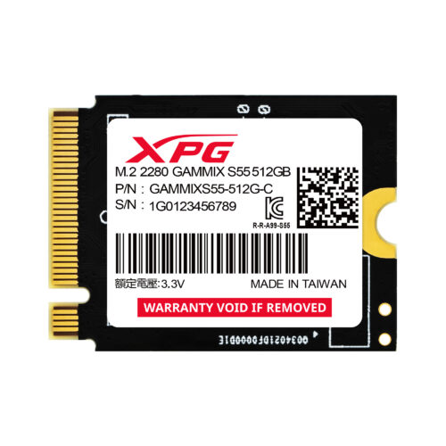 XPG SGAMMIXS55-512G-C unidad de estado sólido 512 GB M.2 PCI Express 4.0 NVMe 3D NAND XPG SGAMMIXS55-512G-C unidad de estado sólido 512 GB M.2 PCI Express 4.0 NVMe 3D NAND