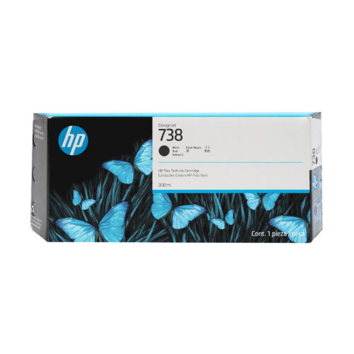 HP Cartucho de tinta negra DesignJet 738 de 300 ml HP Cartucho de tinta negra DesignJet 738 de 300 ml
