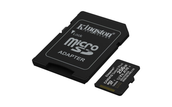 0f6230395a0f53c01b2d41b62566b713e12b56b0.jpg Kingston Technology 256GB microSDXC Canvas Select Plus Gen3 150MB/s A1 (Incluye adaptador de SD)