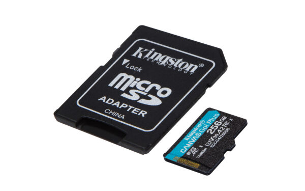 146dd0e7c4fe6051c0fcbda6cba3c46d9f947062.jpg Kingston Technology Tarjeta microSDXC Canvas Go Plus Gen4 de 256 GB, 200 MB/s, A2 U3 V30 y adaptador