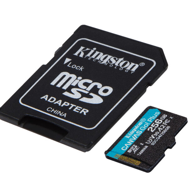 146dd0e7c4fe6051c0fcbda6cba3c46d9f947062.jpg Kingston Technology Tarjeta microSDXC Canvas Go Plus Gen4 de 256 GB, 200 MB/s, A2 U3 V30 y adaptador