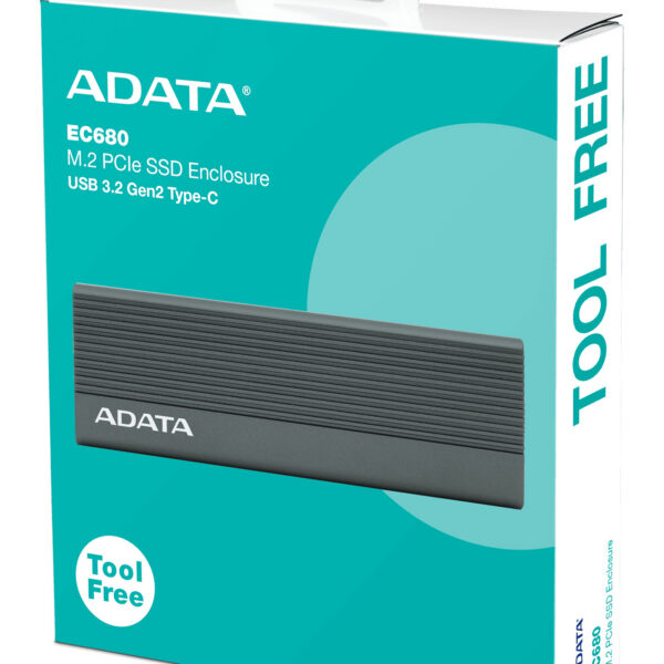 ADATA EC680 Caja externa para unidad de estado sólido (SSD) Gris M.2