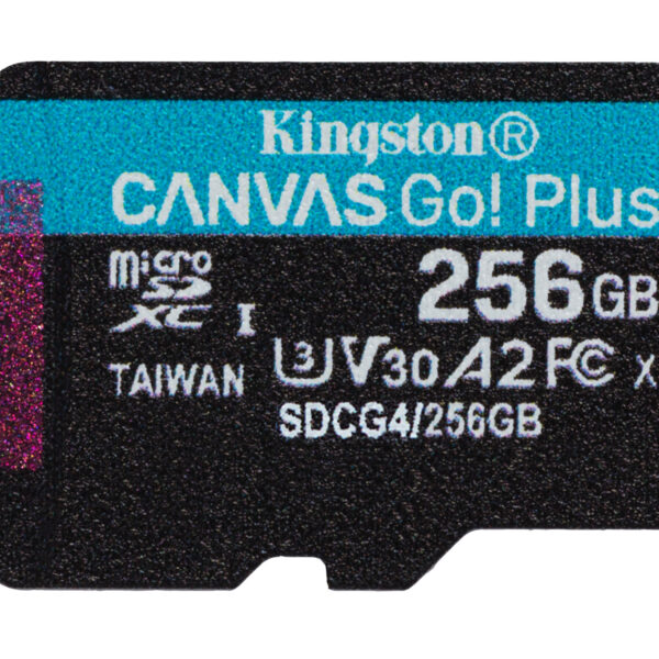 419a7eae3ea5933a82a1dd90c918ba77745da1e3.jpg Kingston Technology Tarjeta microSDXC Canvas Go Plus Gen4 de 256 GB, 200 MB/s, A2 U3 V30 y adaptador