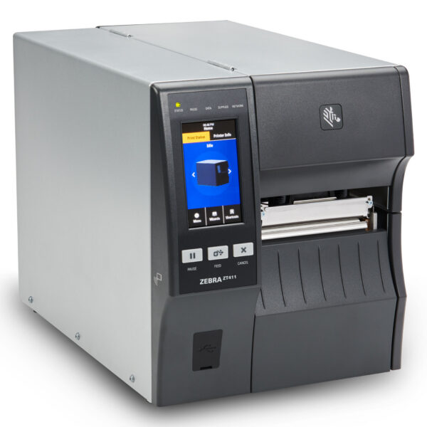 439979bf2a7c24ff6c2357c6bf44ce600bcde3d0.jpg Zebra Impresora Industrial Térmica ZT411 4", 203 DPI, No Requiere Tinta, USB, Serial, Ethernet, Bluetooth, Pantalla Táctil LCD Color, 1 Año de Garantía, Transferencia Térmica