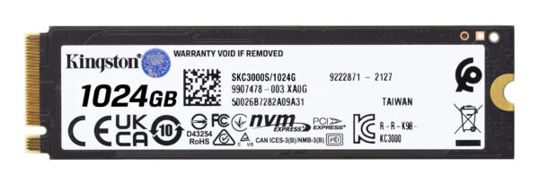 61c07675674a5a76f92709822bf20329770f2566.jpg Kingston Technology 1024G KC3000 M.2 2280 NVMe SSD