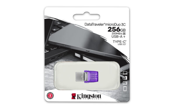 929ed5b624c33caaebc7bb315229a4e9.jpg Kingston Technology DataTraveler 256GB microDuo 3C 200MB/s dual USB-A + USB-C