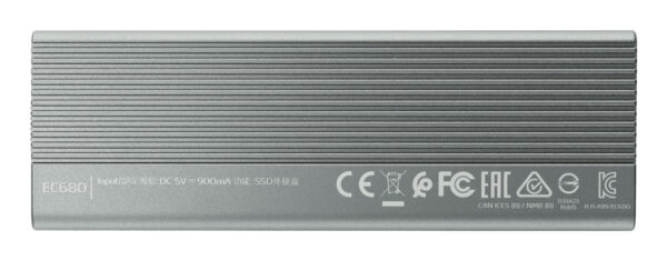 ADATA EC680 Caja externa para unidad de estado sólido (SSD) Gris M.2