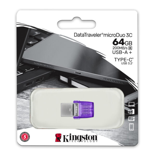 c3f507262df0a0a6dc6e0c446fdfa97b.jpg Kingston Technology DataTraveler 64GB microDuo 3C 200MB/s dual USB-A + USB-C