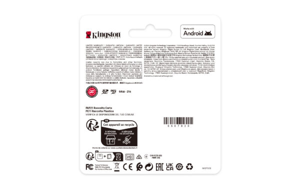 c70cfcd663a92145e5b44b1c026c5bb6f7261695-1.jpg Kingston Technology 128GB microSDXC Canvas Select Plus Gen3 150MB/s A1 (Incluye adaptador de SD)