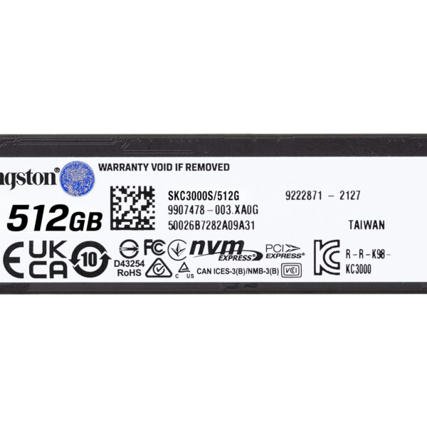 Kingston Technology 512G KC3000 M.2 2280 NVMe SSD