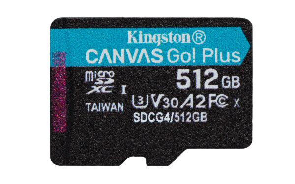 d13957d4ba24a10abca5c6f6c1d18a04f072545f.jpg Kingston Technology Tarjeta microSDXC Canvas Go Plus Gen4 de 512 GB, 200 MB/s, A2 U3 V30 y adaptador