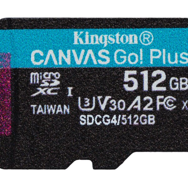 d13957d4ba24a10abca5c6f6c1d18a04f072545f.jpg Kingston Technology Tarjeta microSDXC Canvas Go Plus Gen4 de 512 GB, 200 MB/s, A2 U3 V30 y adaptador
