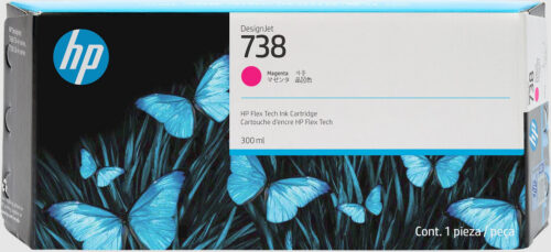 HP Cartucho de tinta magenta DesignJet 738 de 300 ml