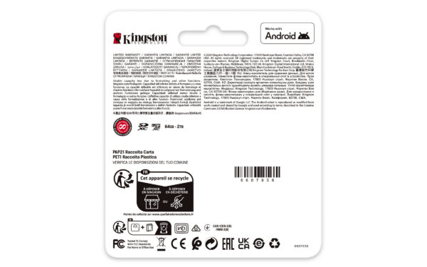 ea2346a03ae1cb0b638517f398235285f8da6d97.jpg Kingston Technology Tarjeta microSDXC Canvas Go Plus Gen4 de 256 GB, 200 MB/s, A2 U3 V30 y adaptador