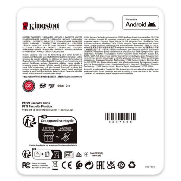 ea2346a03ae1cb0b638517f398235285f8da6d97.jpg Kingston Technology Tarjeta microSDXC Canvas Go Plus Gen4 de 256 GB, 200 MB/s, A2 U3 V30 y adaptador