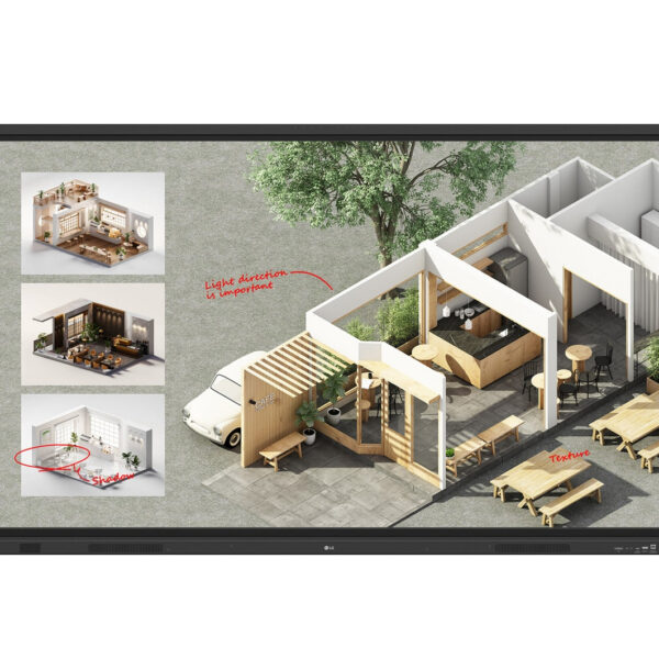 2f2bbe66b6b3a2cbb6480631a0a9d7d4cac851dd.jpg LG CreateBoard Standard pizarra blanca interactiva 190,5 cm (75") 3840 x 2160 Pixeles Pantalla táctil Negro