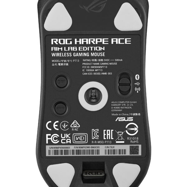 924dbd7f5bb9d399b633f85d978e8e99b164e1ba.jpg ASUS ROG Harpe Ace Aim Lab Edition ratón Juego Ambidextro RF Wireless + Bluetooth + USB Type-A Óptico 36000 DPI