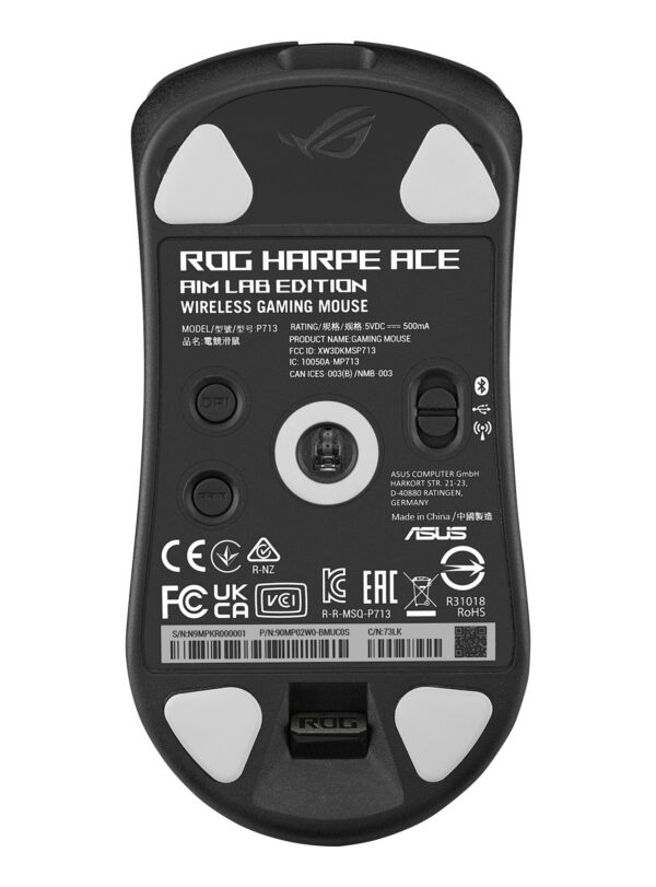 924dbd7f5bb9d399b633f85d978e8e99b164e1ba.jpg ASUS ROG Harpe Ace Aim Lab Edition ratón Juego Ambidextro RF Wireless + Bluetooth + USB Type-A Óptico 36000 DPI