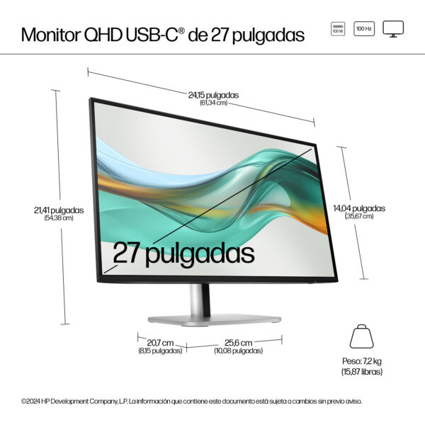 2a0e6392cde8aa410b2d989ccf3482dc9279eed7.jpg HP Series 5 Pro Monitor QHD USB-C Pro de la serie 5 de 27 pulgadas: 527pu