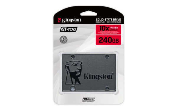 3aa9e28769f50157fa5cda59061f9bb8399836aa.jpg Kingston Technology A400 240 GB 2.5" Serial ATA III TLC