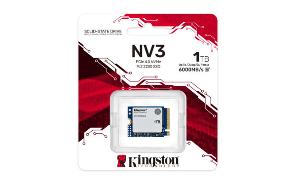c167bedbe44b747a77270b28f5c8d9b910466753.jpg Kingston Technology 1000G NV3 M.2 2230 NVMe SSD