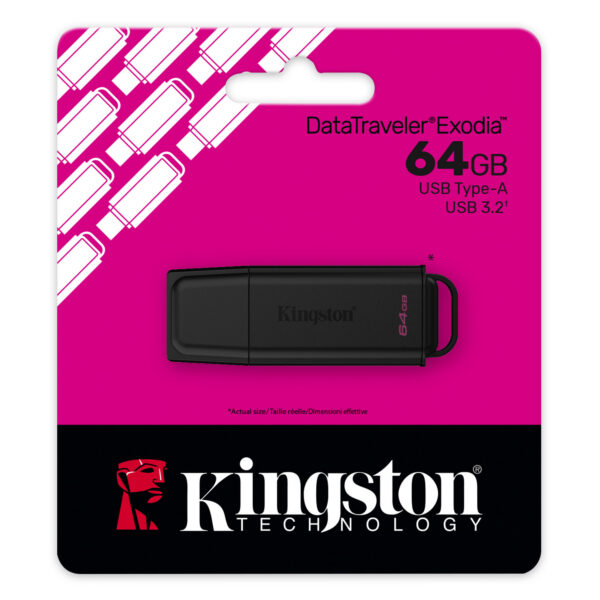 d16f56ae1e21525dbd071ec8a773f8325e901511-1.jpg Kingston Technology DataTraveler 64GB Portátil USB 3.2 Gen 1 Exodia Negro